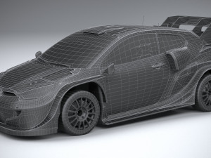 Toyota Yaris GR WRC 2022 LowPoly Modelo 3D