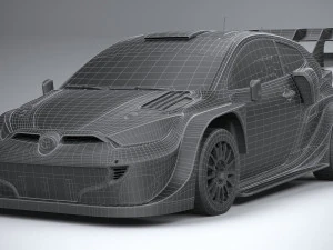 Toyota Yaris GR WRC 2022 LowPoly 3D Model