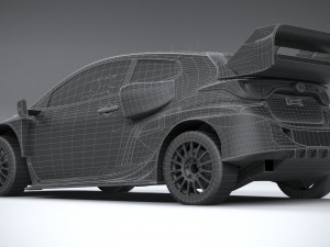 Toyota Yaris GR WRC 2022 LowPoly Modelo 3D