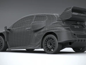 Toyota Yaris GR WRC 2022 LowPoly 3D Model