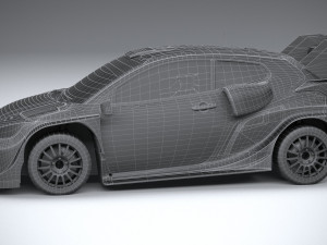 Toyota Yaris GR WRC 2022 LowPoly Modelo 3D