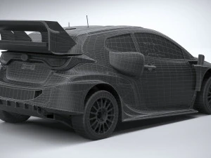 Toyota Yaris GR WRC 2022 LowPoly 3D Model