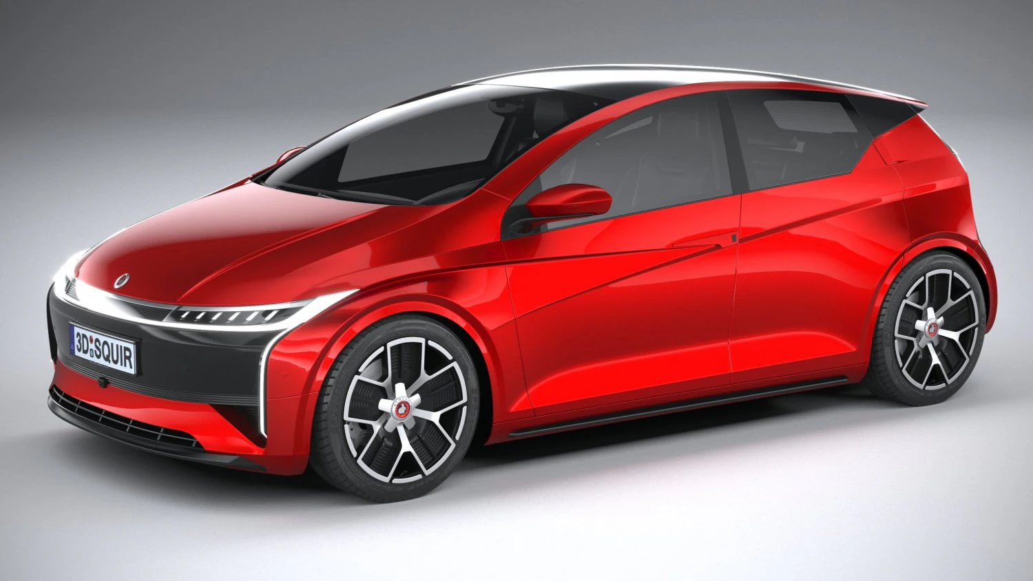 Generic Hatchback EV v3 2022 3D Model .c4d .max .obj .3ds .fbx .stl .blend 