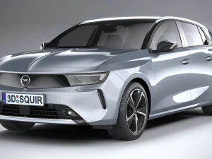 Opel Astra 2022 Basic 3D Model