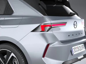 Opel Astra 2022 Basic 3D Model