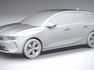 Opel Astra 2022 Basic 3D Model