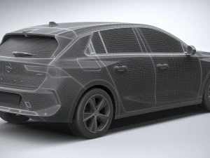Opel Astra 2022 Basic 3D Model