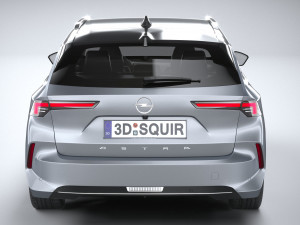 Opel Astra Sports Tourer 2022 Basic 3D Модель