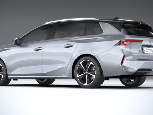 Opel Astra Sports Tourer 2022 Basic 3D Модель