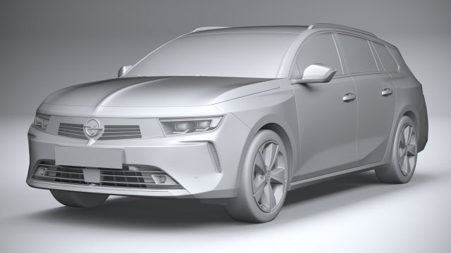Opel Astra Sports Tourer 2022 Basic 3D Model in Wagon 3DExport