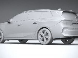 Opel Astra Sports Tourer 2022 Basic 3D Модель