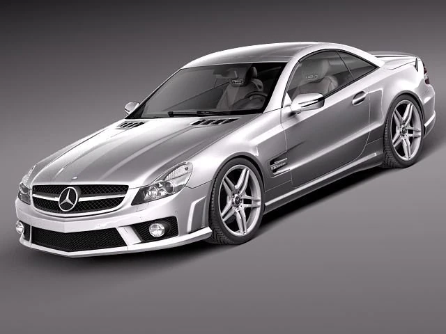 Mercedes-Benz SL65 AMG 2010 3D Model .c4d .max .obj .3ds .fbx .stl .blend 