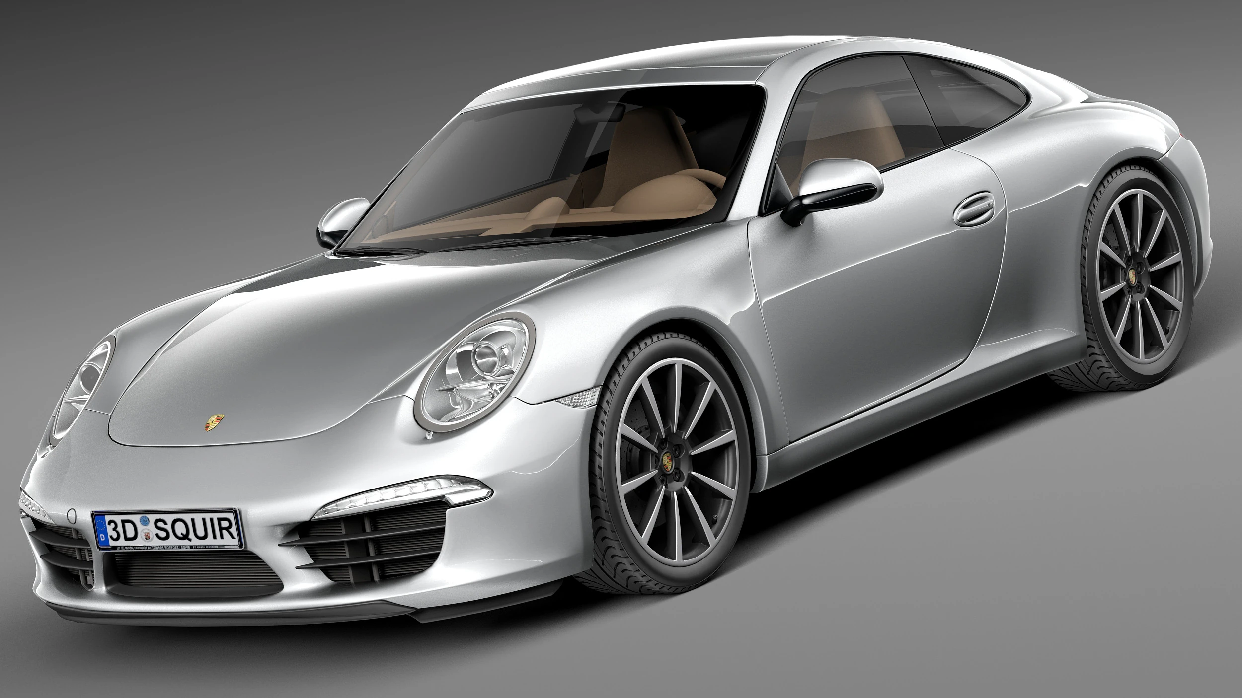 Porsche 911 Carrera 2013 3D Model .c4d .max .obj .3ds .fbx .stl .blend 