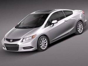 Honda Civic Coupe 2012 USA 3D Model