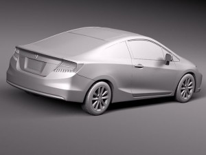 Honda Civic Coupe 2012 USA 3Dモデル