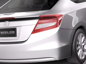 Honda Civic Coupe 2012 USA 3Dモデル