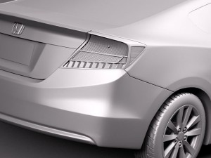 Honda Civic Coupe 2012 USA 3Dモデル