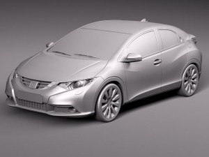 Honda Civic 2012 European 3D Модель