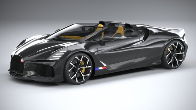 Bugatti W16 Mistral 2024 Modelo 3D .c4d .max .obj .3ds .fbx .stl .blend