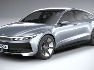 Generic Sedan 4-door EV v3 2022 3D Model