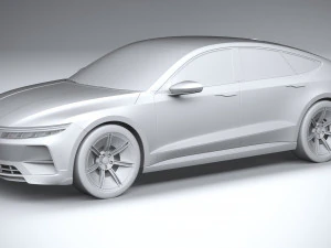 Generic Sedan 4-door EV v3 2022 3D Model