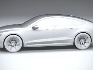 Generic Sedan 4-door EV v3 2022 3D Model