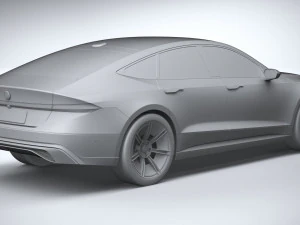 Generic Sedan 4-door EV v3 2022 3D Model