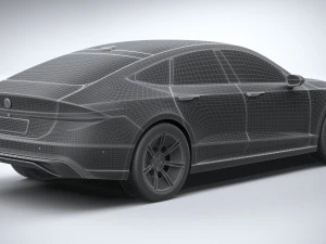 Generic Sedan 4-door EV v3 2022 3D Model