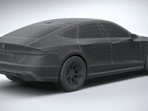 Generic Sedan 4-door EV v3 2022 3D Model