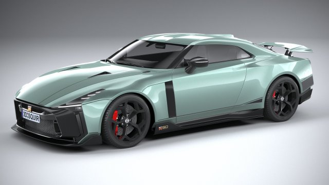Nissan GT-R50 Italdesign 2021 3D 모델 .c4d .max .obj .3ds .fbx .stl .blend 
