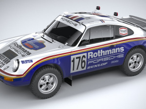 Porsche 911 953 Dakar 1984 3D Model