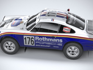 Porsche 911 953 Dakar 1984 3D Model