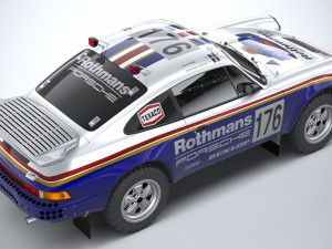 Porsche 911 953 Dakar 1984 3D Model