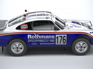 Porsche 911 953 Dakar 1984 3D Model