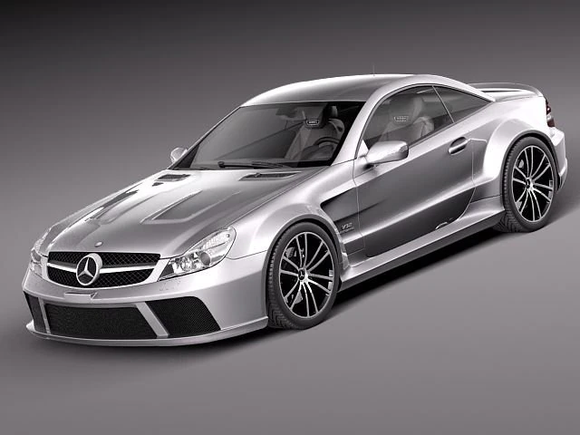 Mercedes-Benz SL65 AMG Black 2010 3D Model .c4d .max .obj .3ds .fbx .stl .blend 