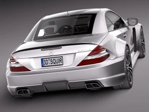 Mercedes-Benz SL65 AMG Black 2010 3D Model
