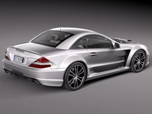 Mercedes-Benz SL65 AMG Black 2010 3D Model