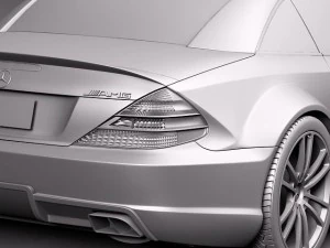 Mercedes-Benz SL65 AMG Black 2010 3D Model