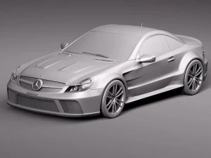 Mercedes-Benz SL65 AMG Black 2010 3D Model