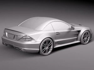 Mercedes-Benz SL65 AMG Black 2010 3D Model