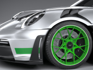 Porsche 911 GT3RS 2023 LowPoly 3D Model