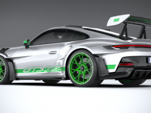Porsche 911 GT3RS 2023 LowPoly 3D Model