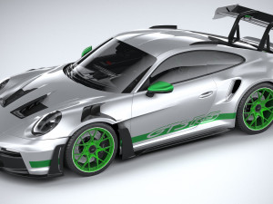 Porsche 911 GT3RS 2023 LowPoly 3D Model