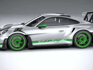 Porsche 911 GT3RS 2023 LowPoly 3D Model
