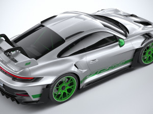 Porsche 911 GT3RS 2023 LowPoly 3D Model