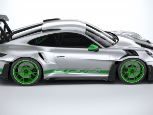 Porsche 911 GT3RS 2023 LowPoly 3D Model