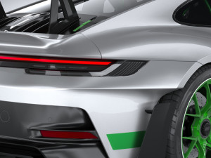 Porsche 911 GT3RS 2023 LowPoly 3D Model