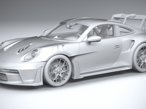 Porsche 911 GT3RS 2023 LowPoly 3D Model