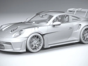 Porsche 911 GT3RS 2023 LowPoly 3D Model