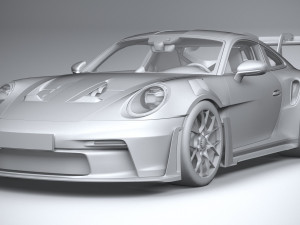 Porsche 911 GT3RS 2023 LowPoly 3D Model